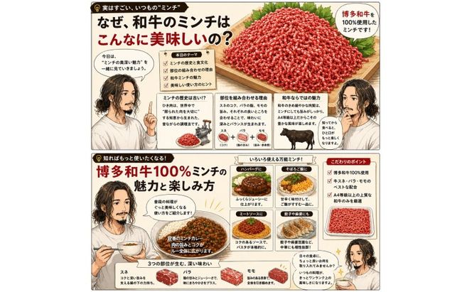 博多和牛 A4～A5 ミンチ 約300g×2パック 合計600g  ひき肉 牛 牛肉 お肉 肉 牛スネ バラ モモ 料理 ※配送不可：離島
