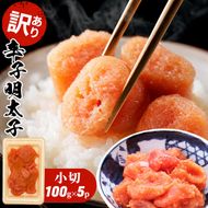 訳あり 明太子 辛子明太子 小切 500g 100g×5p 配送不可 離島 魚貝類 魚卵 海の幸 海鮮 切れ子 食材 おにぎりの具 ご飯のお供 お弁当 つまみ お酒のあて 肴