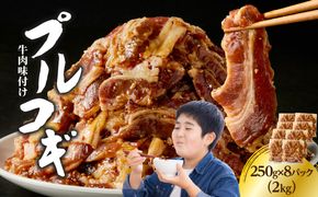 【A01148】牛肉味付けプルコギ 250g×8パック