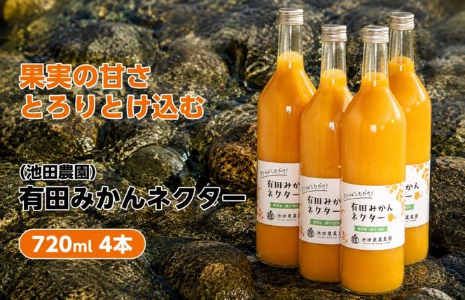 みかん ネクター 100％ ジュース / 温州みかん 有田みかん 果汁 無添加 柑橘 和歌山 15000円 720ml ※北海道・沖縄・離島への配送不可 //drink【ikd100-to720-4】