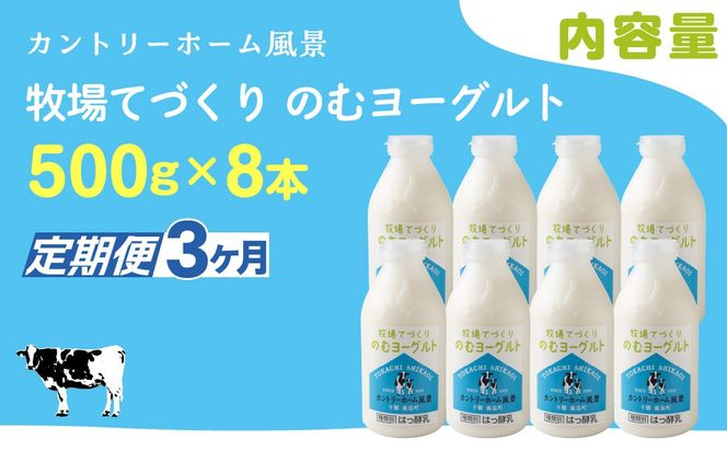 【定期3ヶ月】のむヨーグルト 500g ×8 SKB052