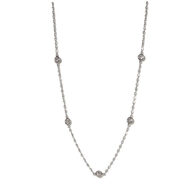 プラチナ　0.55ct　ダイヤモンドステーションネックレス　BQ-199