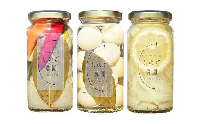 野菜ビネガーサラダ 3本（うずら・季節の野菜・レモン玉ねぎ） ビネガーサラダ 常備菜 おかず 愛西市 / しのだ農園-SHINODA FARM-[AECE009]