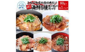 【CF-R7hbk】訳あり魚屋の最強漬け丼5種セット 各80g×1P 計5P マグロ ブリ カンパチ タイ ハマチ タレ漬け 簡単 海鮮丼 お刺身 刺身 おかず 惣菜 魚 魚介類 海鮮 新鮮 個包装 小分け 訳アリ 食品