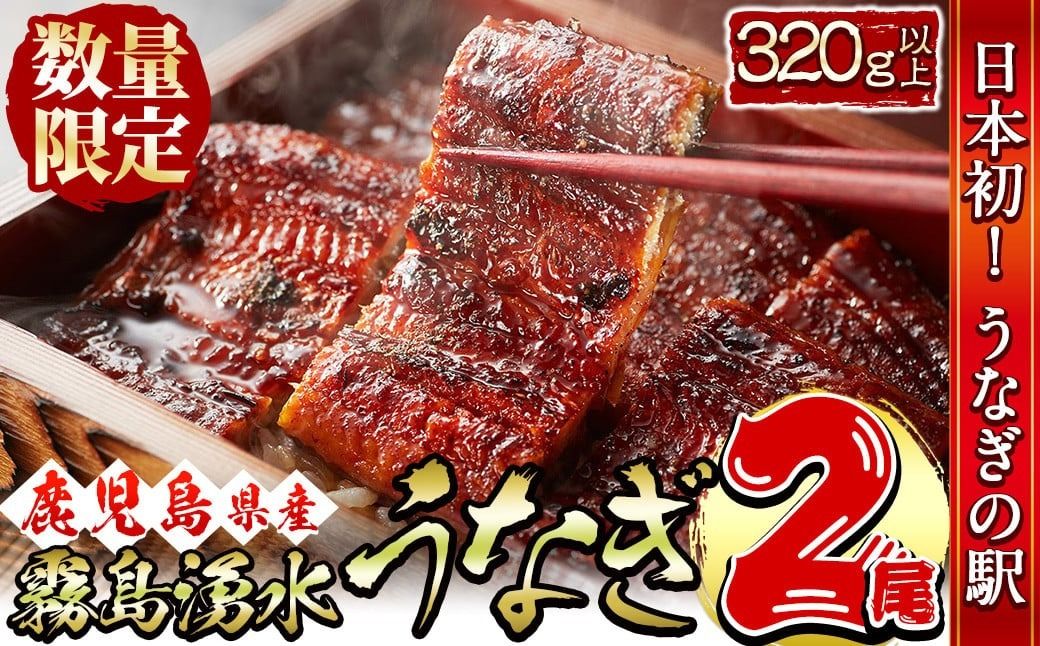 [2025年8月末までに配送][志布志市人気No.1お礼の品]霧島湧水鰻の蒲焼き 160g以上×2尾[計320g以上] a3-229-08