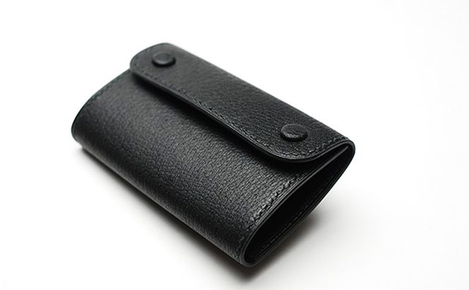 【GOMYO　LEATHER】猪革　手縫いキーケース（黒） ファッション 小物 
