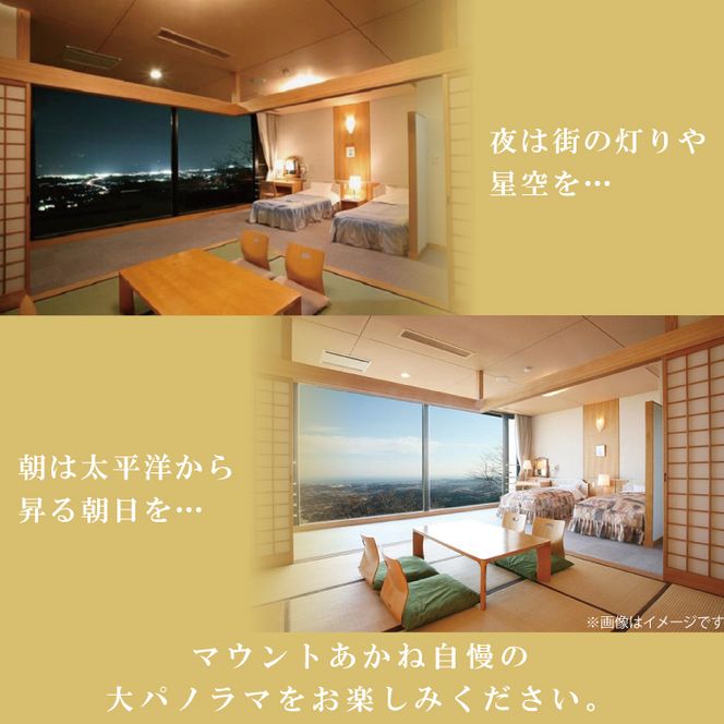 客室から太平洋が一望できる！公共の宿マウントあかね【1名様1泊2食ご宿泊券】★和室8畳またはツイン★(AB201)