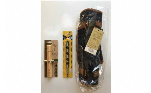 【アウトドア　トーチ作りセット】ブッシュクラフト　クラフトハンドル+兼用ビット+ドリルロールバッグセット
