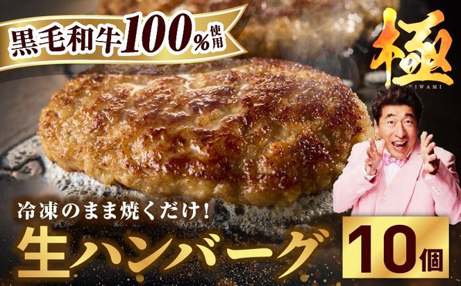 G3630-1 黒毛和牛100％ 極み生ハンバーグ（180g）×10個 + 圧倒的企業努力 サーロインステーキ 250g