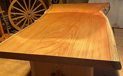 白山クラフト【受注生産】ケヤキ一枚板テーブル テーブル 家具 机 ダイニングテーブル 【オーダーメイド】天然木 F4N-2353