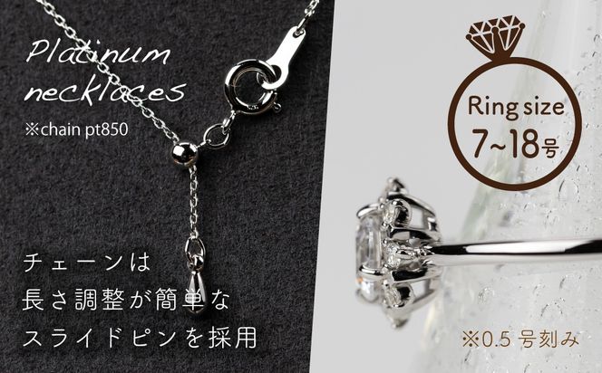 GF069　pt900 ダイヤモンドリング  & ダイヤモンドネックレス （RP-MR1202-MN770）