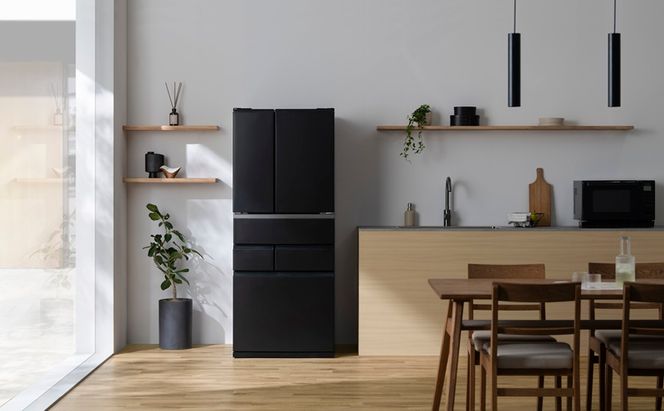 冷凍冷蔵庫 439L IRSN-HF44A-B ブラック 冷蔵庫 アイリスオーヤマ 400l以上 439l 冷凍冷蔵庫 冷凍室が大きい 冷凍室 ソフト冷凍 急速冷凍 自動製氷 ファン式 自動霜取り 観音開き 黒 おしゃれ 二人暮らし ファミリー 大型 省エネ 大凍量