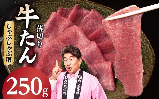 G5301 薄切り 牛タン しゃぶしゃぶ  鍋 小分け お試し少量パック（250g×1P）