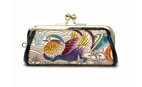 【文庫屋大関】印鑑ケース おしどり【皮革工芸品】 革製品 工芸品 民芸品 牛革 小物入れ お祝い ギフト プレゼント 墨田区 東京都