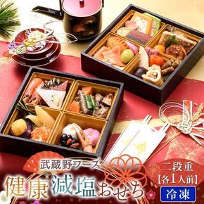 健康減塩おせち 2段重【冷凍】 12月29日もしくは12月30日にお届け ※離島配送不可 FAA-020