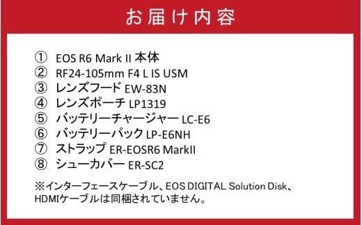 【Canon】 キヤノン ミラーレス カメラ EOS R6 MarkⅡ RF24-105L IS USM レンズキット キャノン 一眼 家電 _0038C