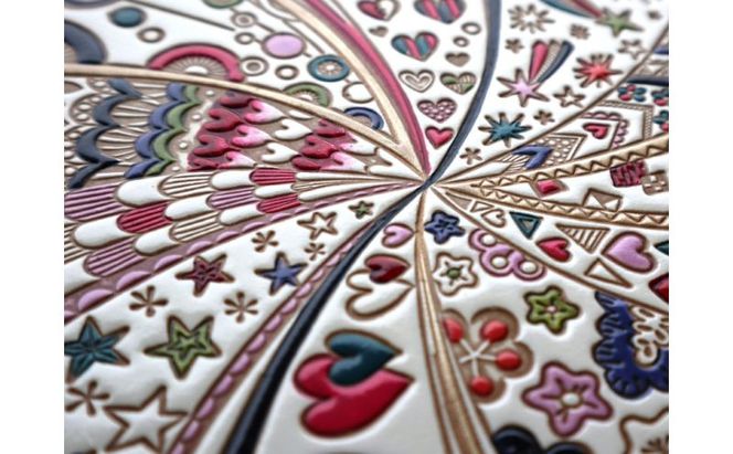 【文庫屋大関】パーソナルホルダー　グロッシーハート【皮革工芸品】 民芸品 雑貨 日用品 文房具 革小物 牛革 ファイル ケース 