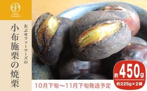 100％小布施栗の焼栗 約450g ［おぶせファーマーズ］ 果物 フルーツ 栗 くり 焼き栗 長野県産 信州産 令和7年産【2025年10月下旬〜11月下旬発送】 ［F-36］
