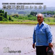 【令和8年産・新米】農薬不使用コシヒカリ 合鴨農法　10kg(特別栽培米、旧名：会津磐梯山宝米）