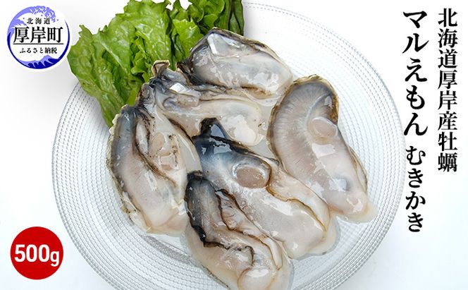 北海道厚岸産牡蠣「マルえもん」むきかき500g（約25～30粒） 魚貝類 海鮮 海のミルク 国産 新鮮な牡蠣 生食 カキフライ 牡蠣飯 グラタン 海の幸 牡蠣の剥き身 マルえもん