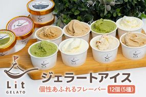 497. 個性あふれるフレーバー Lit GELATO 手作りジェラート 12個セット