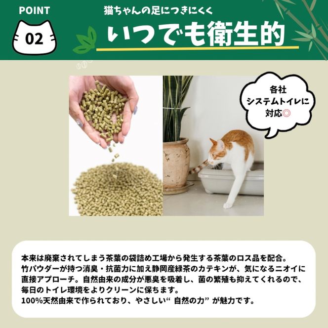 猫砂 竹次郎の猫砂 1セット ねこ ネコ 猫 愛猫 ペットトイレ ペット 動物 竹 吸収 抗菌 消臭 天然由来 静岡県 藤枝市