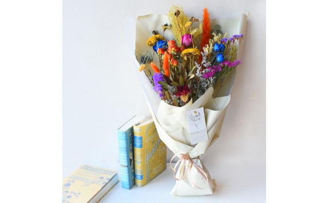 【母の日】プレミアムドライフラワー・ブーケ　コロラート＜お届け日：2026年5/4～5/10 当店おまかせ ＞母の日カード付き【 母の日 ギフト アレンジ 花 贈り物 大阪府 門真市 】 272230_BG132