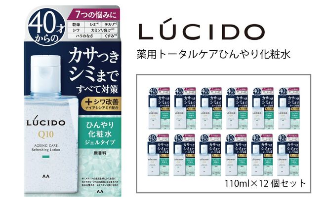 マンダム ルシード 薬用 トータルケアひんやり化粧水12個セット MA-74B LUCIDO 男性化粧品 美肌 スキンケア