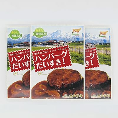 ジャージー牛使用！ ハンバーグ 3個（200g×3個） お肉 加工食品 惣菜 レトルト 