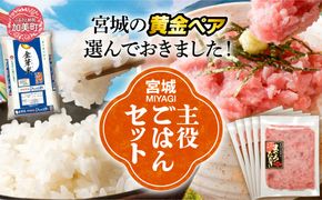 宮城主役ごはんセットB【まぐろたたき（80g×5）×金芽米（5kg）】 | kami-w-sk-b