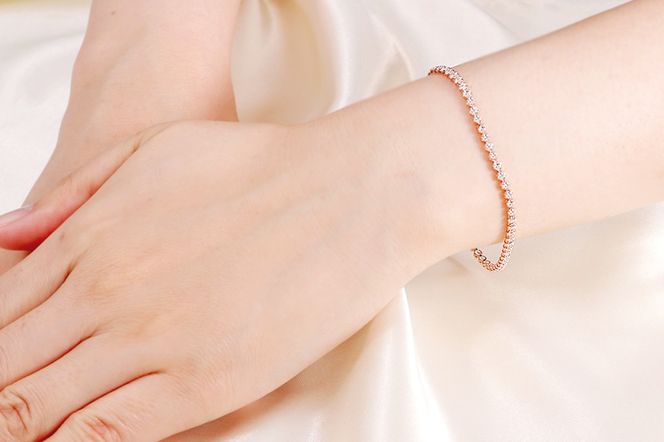 K18PG【2.0ct】ダイヤモンド テニス ブレスレット CSBL00019-18P SWAV089-b