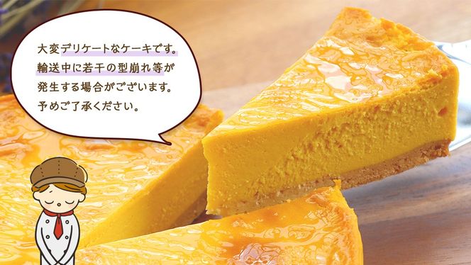 パンプキン チーズケーキ 6号 × 1個 ホールケーキ 冷蔵 スイーツ デザート お菓子 洋菓子 ケーキ 焼き菓子 かぼちゃ 南瓜 チーズ しっとり 老舗 洋菓子店 ハロウィン [AF003us]