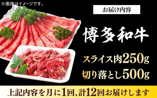 【全12回定期便】【訳あり】博多和牛 しゃぶしゃぶ すき焼き 750gセット《築上町》【株式会社MEAT PLUS】[ABBP087]