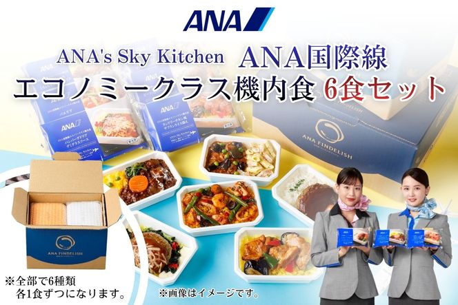 【ANA's Sky Kitchen】ANA国際線エコノミークラス機内食　6個入り（A1057-1）