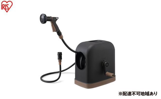 フルカバーホースリールHG 30M FHHG-30 ブラウン/ブラック ホース ホースリール 散水ホース 水まきホース 30m フルカバー カバー付き 水やり 水撒き 散水 ガーデニング 家庭菜園 洗車 掃除 アイリスオーヤマ  新生活