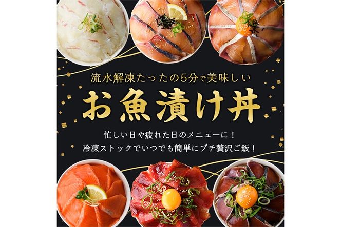 ＜お試しサイズ＞海鮮 お魚 漬け丼 6種 セット ぶり 真鯛 カンパチ マグロ サーモン カツオのたたき 食べ比べ 簡単 便利 小分け 個包装 まだい 鰤 鮪 鰹 お取り寄せ 海鮮丼 時短 【UZ-16】【請関水産】