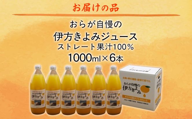 【先行予約】【愛媛県産】おらが自慢の伊方きよみジュース（1000ml×6本） ストレート果汁100％（2026年4月より順次発送） IKTI009