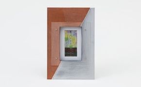 銅とアルミの対比が美しい｢ハーフ&ハーフ ポストカードフレーム｣ 1個【お部屋をオシャレに演出!!】N-84