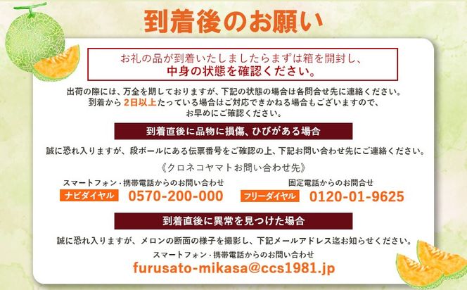 《2026年分受付中》とろける食感と甘い香り北海道三笠メロン2玉入（2.6kg以上）【0100103】