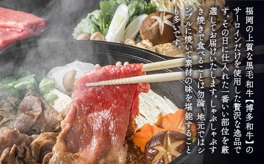 博多和牛 サーロイン しゃぶしゃぶ すき焼き 300g [MEAT PLUS 福岡県 宇美町 um40azp010019] 牛肉 肉 和牛 牛しゃぶ 牛すき