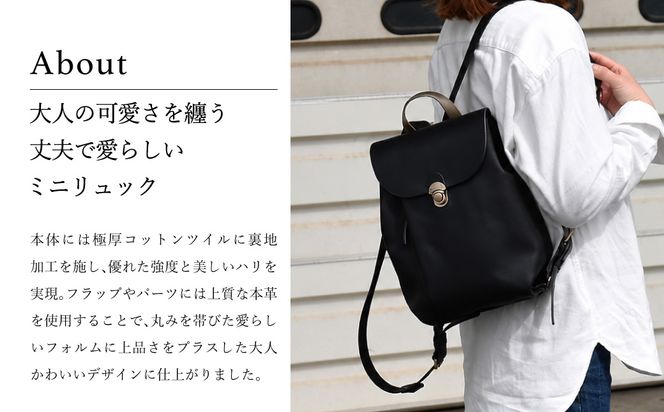 豊岡鞄　エルダー2ミニリュック（クロ）