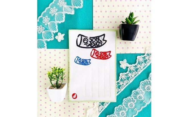 刺しゅうで作った　うれしっしゅの絵葉書　夏　3種3枚セット