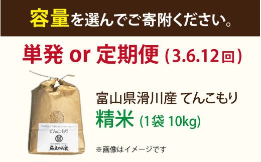 富山県滑川産「てんこもり」与文のお米（精米10kg）産地直送 袋 精米10kg おにぎり お米 白米 国産 ご飯 ごはん 富山県 滑川市 アグリめぐみ B-050002