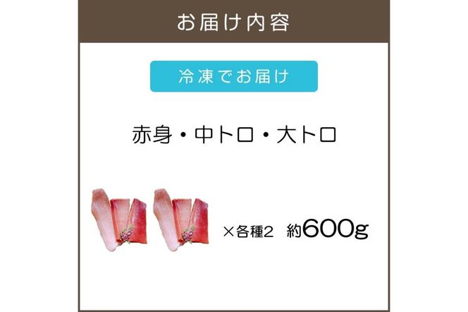 【D4-015】プロトン凍結 国産本まぐろセット(6サク合計600g前後)