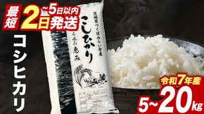 ＼ 最短2日後に発送 ／ コシヒカリ 5kg / 10kg / 15kg / 20kg 令和7年産精米【 数量限定 】茨城県つくばみらい市産 米 コメ 単一米 11000 22000 33000 44000 茨城県産 国産 即納 スピード配送 すぐ届く 発送 早い 即発送 コスパ こしひかり 即日発送