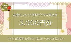 香春町 ふるさと納税 デジタル商品券 3,000円分 / 金券 商品券 チケット 電子チケット 旅行 買い物