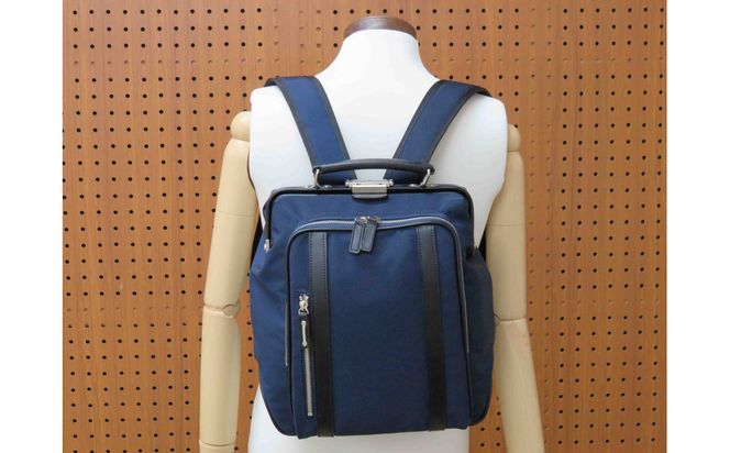 エビータダレスリュック(No.4999-60) ネイビー / リュック ダレス式開閉 軽量 撥水 開口部が大きい 出し入れがしやすい リュックサック バッグ かばん カバン 鞄 日本製 木和田