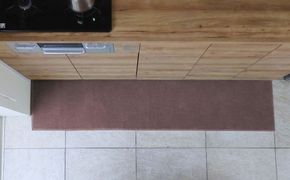 diw0042 北欧風キッチンマット ラグマットタイプ 45×150cm ノーマル型 ココア 抗菌防臭 SEK 織人しきもの屋工房