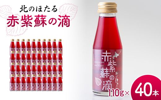 赤紫蘇の滴110g×40本 1回 赤紫蘇 紫蘇ジュース しそ しそドリンク 北海道産 健康ドリンク しそジュース 赤しそ クエン酸 健康 美容 健康飲料 無添加風味 北のほたる 沼田町 北海道 n-0212