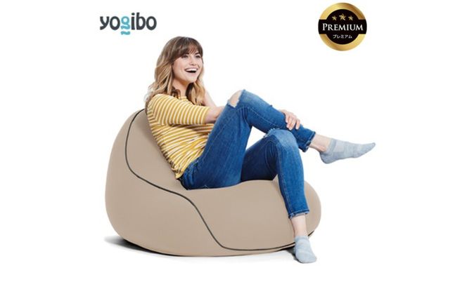 Yogibo Lounger Premium（ヨギボー ラウンジャー プレミアム）＜ライトグレー＞【ビーズクッション ビーズ 座椅子 椅子 クッション ビーズソファー ビーズソファ 新生活 プレゼント インテリア 家具 ベッド ゲーム】-[G764-15]